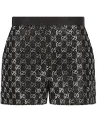 Gucci - Logo-pattern mini shorts - Lyst