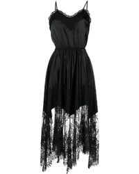 Nissa - Lace-embellished Slip Midi Dress - Lyst