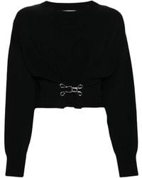 Moschino - Sweat Crop À Détail De Crochet - Lyst