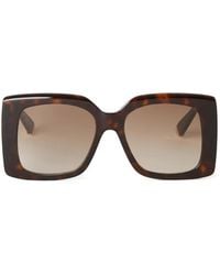 Stella McCartney - Tortoiseshell-Effect Square-Frame Sunglasses - Lyst