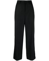 Sacai - Pinstripe Wool Cropped Trousers - Lyst