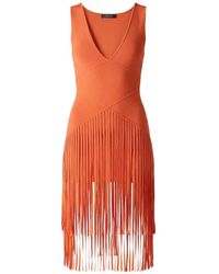 Toccin - Patricia Fringe-Trim V-Neck Dress - Lyst