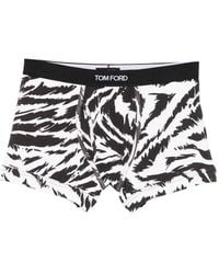 Tom Ford - Zebra-Print Logo-Waistband Boxers Briefs - Lyst