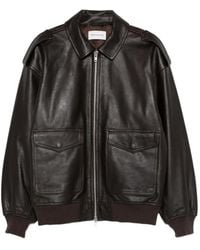 Frankie Shop - Viper Flap-Pocket Leather Jacket - Lyst