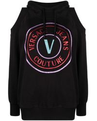 Versace - Logo-print Cotton Hoodie - Lyst