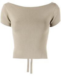 LAPOINTE - Boat-Neck Rear Tie Fastening Top - Lyst