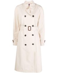 Tommy Hilfiger - Long-sleeved Cotton Double-breasted Trenchcoat - Lyst