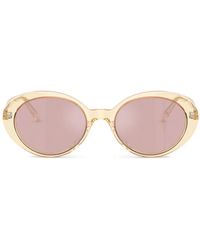Oliver Peoples - Transparent Round-Frame Sunglasses - Lyst