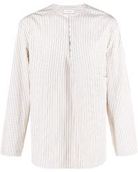 Lemaire - Gusset-detail Striped Shirt - Lyst