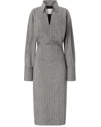 Genny - Abito Midi Con Motivo A Righe - Lyst