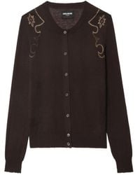 Zadig & Voltaire - Embellished Cashmere Cardigan - Lyst