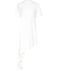 Loulou de Saison - Igari Asymmetric Pleated T-Shirt Dress - Lyst