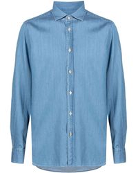 Boglioli - Spread-collar Cotton Shirt - Lyst