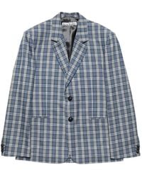 Acne Studios - Checked Wool Suit Jacket - Lyst
