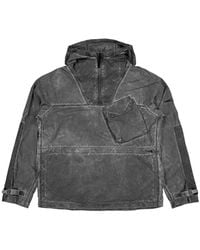 Stone Island - Q100035 Oneffen Nylon Hoodie Met Geverfd Effect - Lyst
