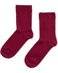 Chinti & Parker - Ribbed-Knit Logo-Embroidered Socks - Lyst