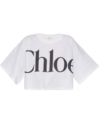 Chloé - Cropped-Top Aus Baumwoll-Jersey - Lyst