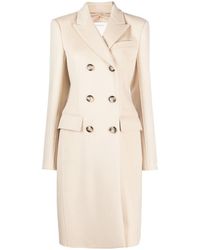 Sportmax - Long-Sleeved Virgin Wool Double-Breasted Coat - Lyst