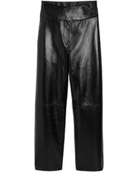 Ami Paris - Belted Leather Trousers - Lyst