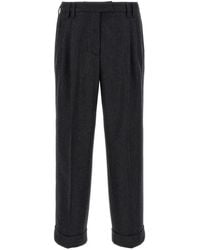 Alberto Biani - Albertino Pinstriped Wool Trousers - Lyst