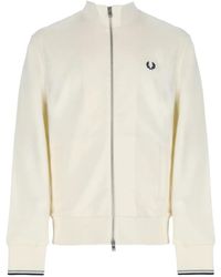 Fred Perry - Sweat Zippé À Logo Brodé - Lyst
