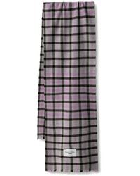 Check Pattern Uk Marc O' Polo Check-Pattern Frayed Scarf in Purple | Lyst UK