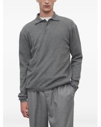 The Row Bryson Cotton Polo Shirt in Gray for Men | Lyst