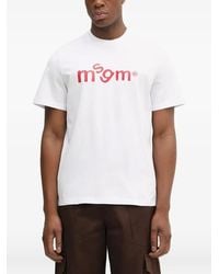 MSGM - Handwritten Logo Print Cotton T-Shir - Lyst