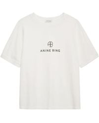 Anine Bing - Logo-print Cotton T-shirt - Lyst