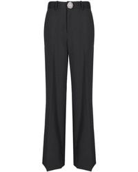 Area - Crystal-embellished Cut-out Tailored Trousers - Lyst