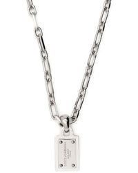 Dolce & Gabbana - Collar de cadena con colgante del logo - Lyst