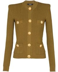 Balmain - Button-Front Knitted Top - Lyst