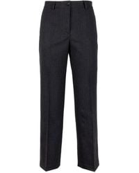 Seventy - Pinstripe-Pattern Tailored Trousers - Lyst