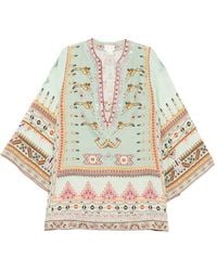CAMILLA - Legend Has It Deep V-Neck Kaftan - Lyst