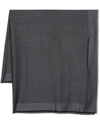 Givenchy Schal mit Monogrammmuster - Grau