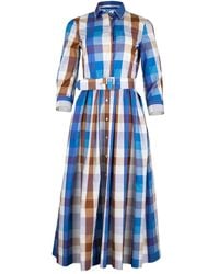 Sara Roka - Nidina Checked Maxi Dress - Lyst