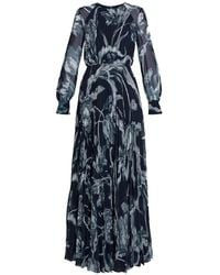 Erdem - Floral-Print Long-Sleeve Maxi Dress - Lyst
