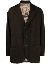 Ziggy Chen - Peak-Lapels Check-Pattern Blazer - Lyst