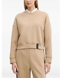 Benetton - Embroidered-Logo Crew-Neck Sweatshirt - Lyst