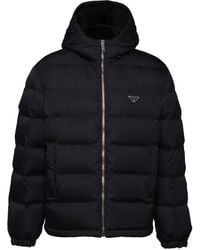 Prada - Re-Nylon Cropped Down Jacket - Lyst