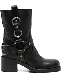 Ash - Buckle-Strap Boots - Lyst