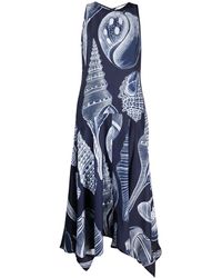 Stella McCartney - Anabelle Shell-Print Silk Dress - Lyst