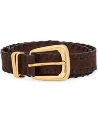 Veronica Beard - Arch Whipstitch-Trim Belt - Lyst