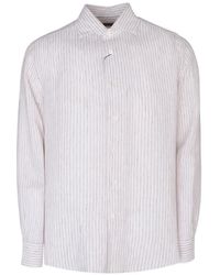Corneliani - Striped Linen Shirt - Lyst