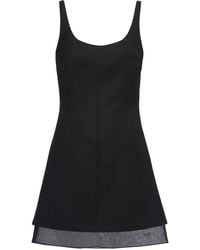 Prada - Vestido esmaltado con logo triangular - Lyst