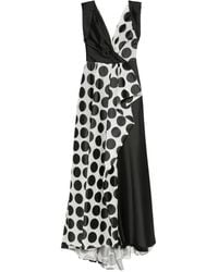 Gemy Maalouf - Polka-Dot Ruffled Maxi Dress - Lyst
