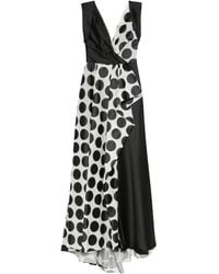 Gemy Maalouf - Maxi-Jurk Met Stippen En Ruches - Lyst
