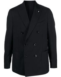 Lardini - Blazer Met Dubbele Rij Knopen - Lyst