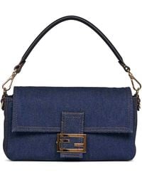 Fendi - Baguette Reversible Denim Shoulder Bag - Lyst