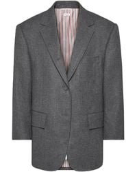 Thom Browne - Solid Wool Flannel Oversized Sportcoat - Lyst